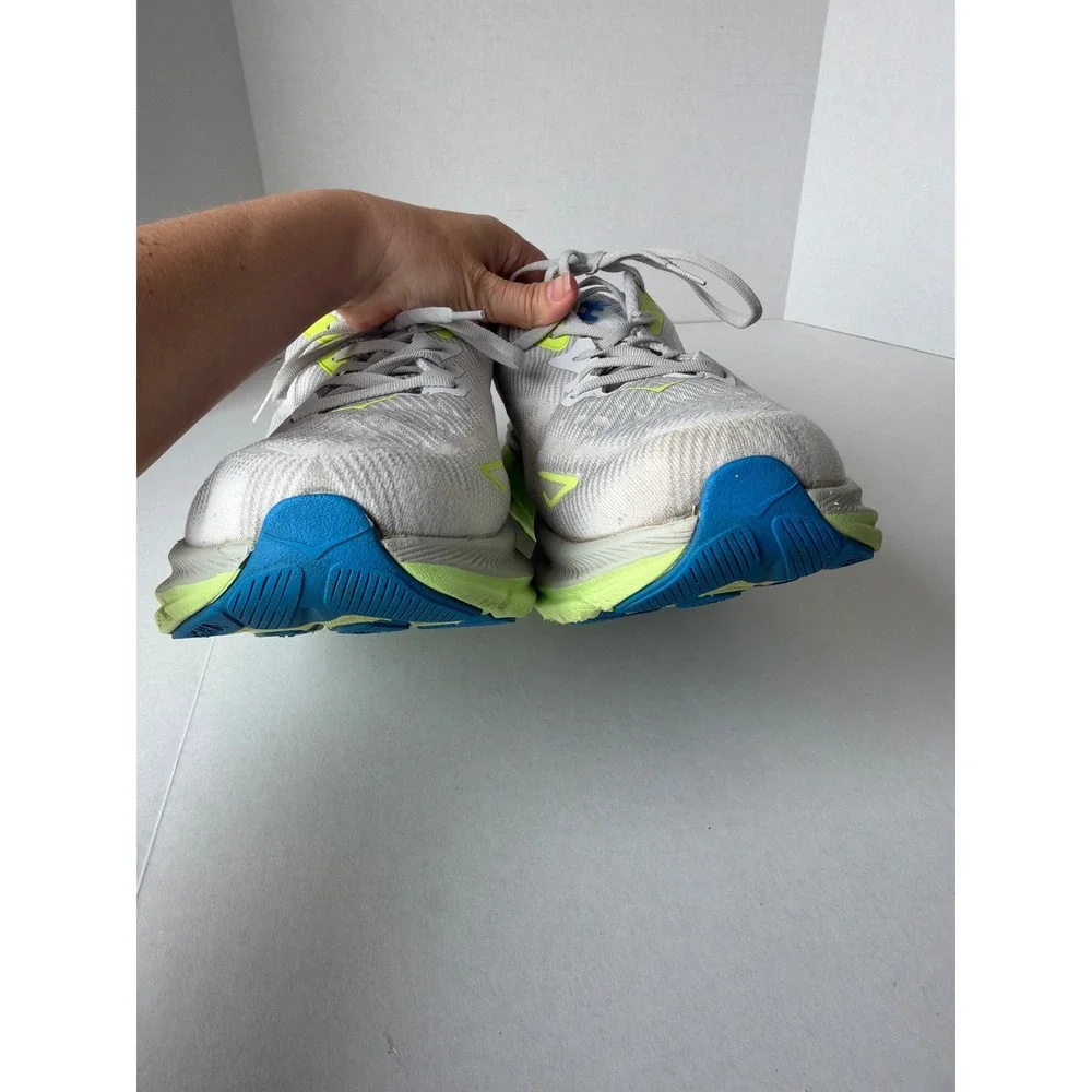 Hoka Clifton 9 Wide Mens 14 2E Silver Sky Evening Primrose Running Shoes 1132210